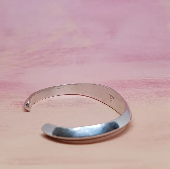 Rosella Paxson-Sandoval Apache Signed Multi-stone and Sterling Cuff - Picture 3 of 5